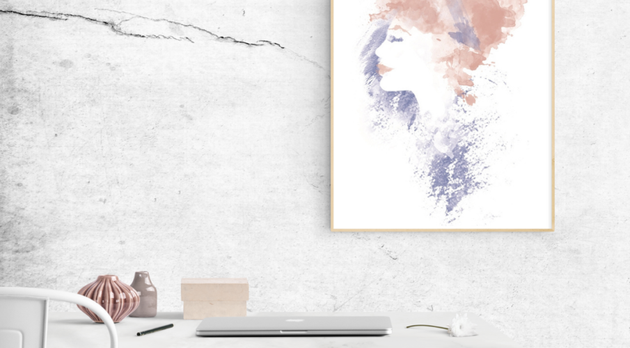 plakat ozdobny kobieta minimalizm design