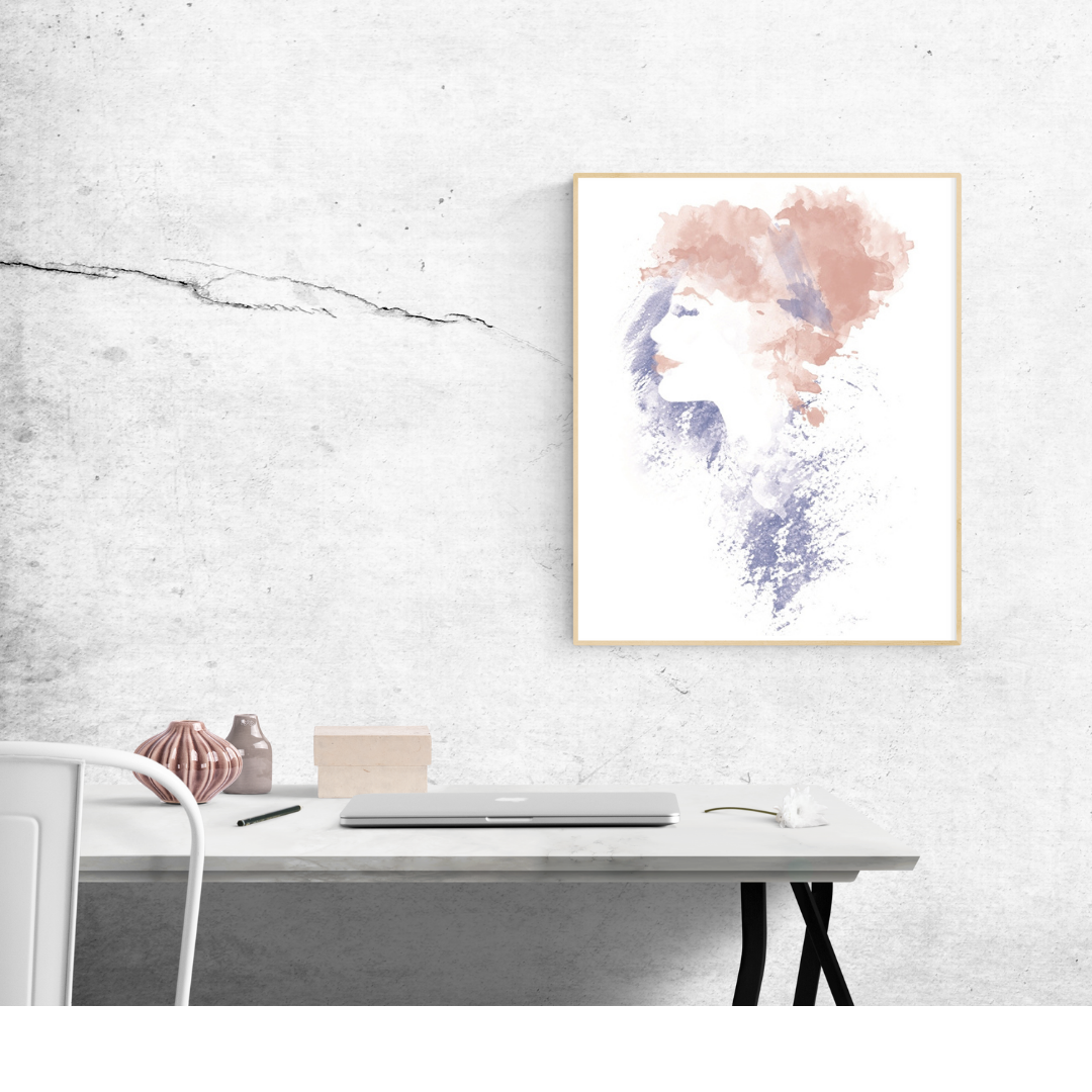 plakat ozdobny kobieta minimalizm design